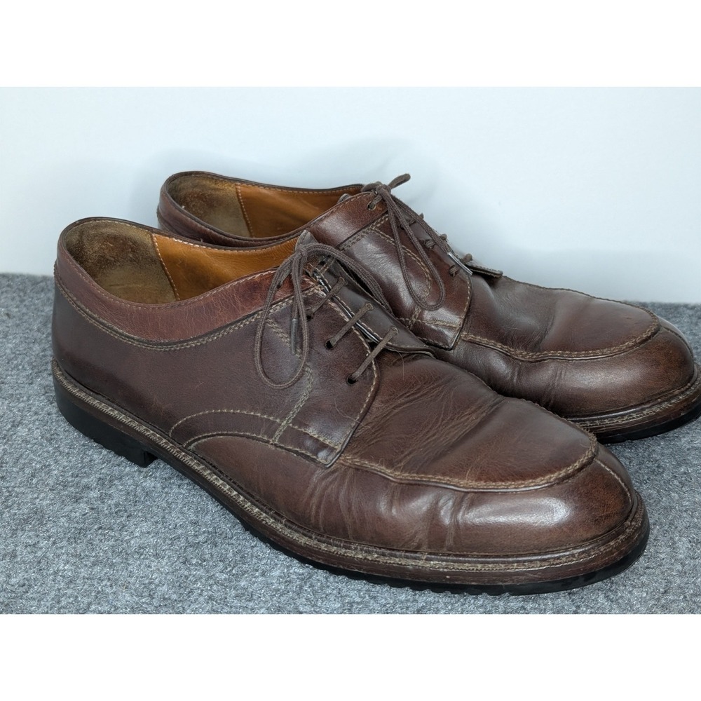 Cole Haan Shoes Mens 9.5 Brown Leather Apron Split Toe Oxford Casual Business